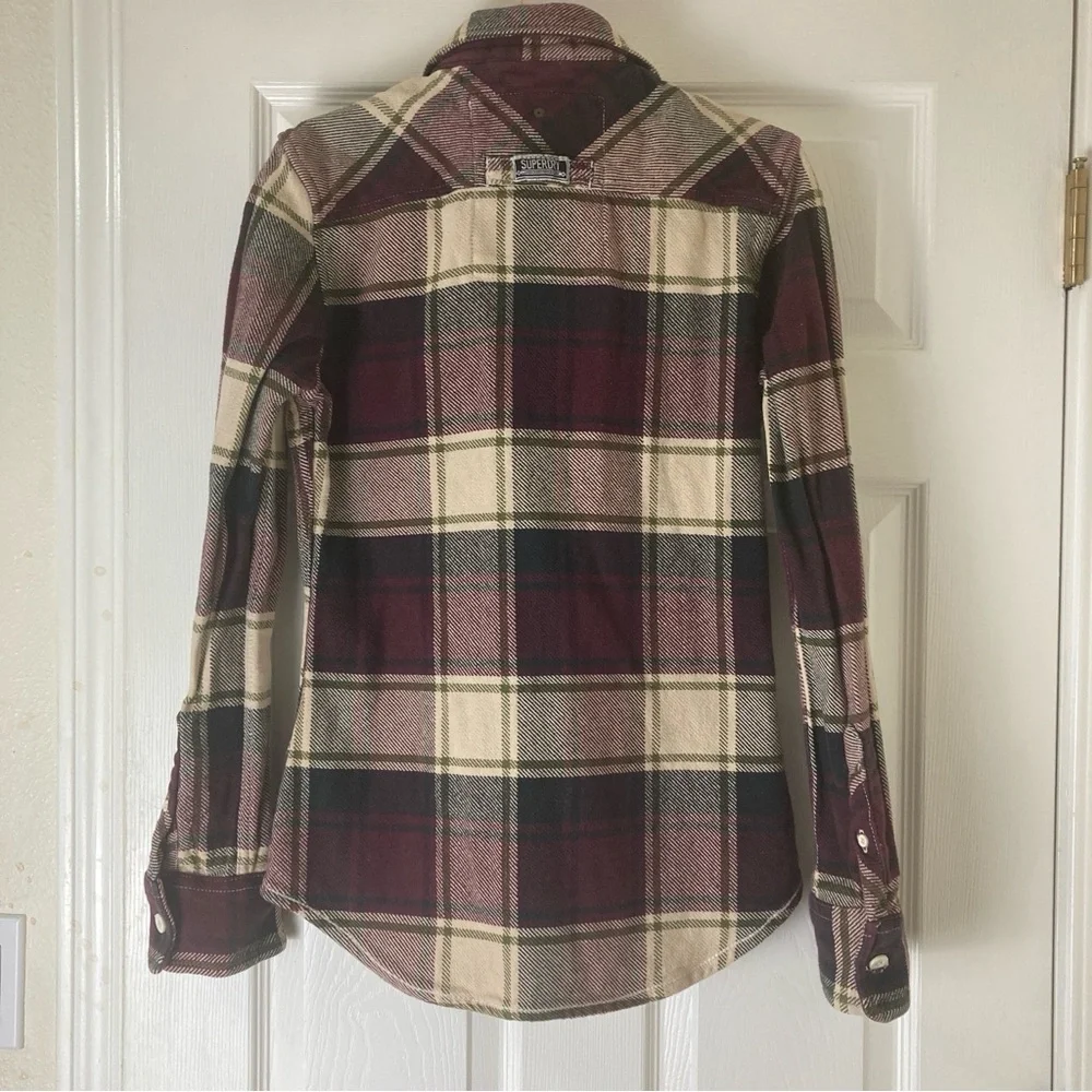 Superdry Co Denim Goods Womens  Plaid Lumberjack Button Up medium - Picture 2 of 16